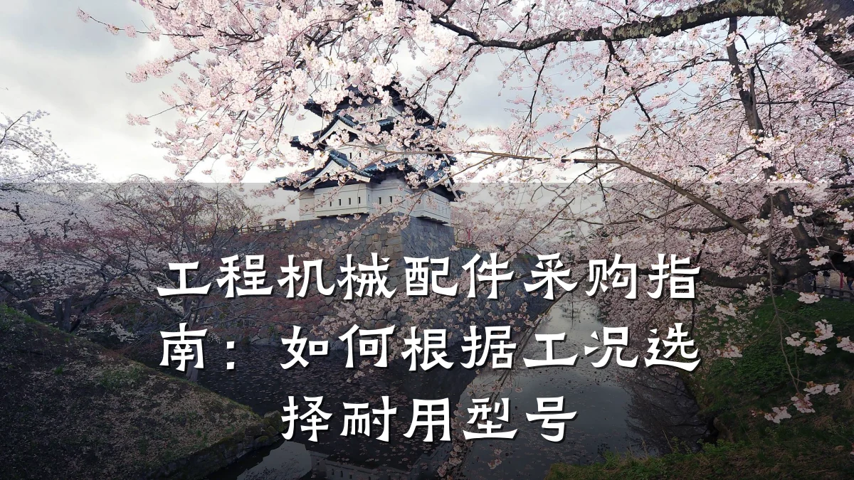 工程机械配件采购指南:如何根据工况选择耐用型号