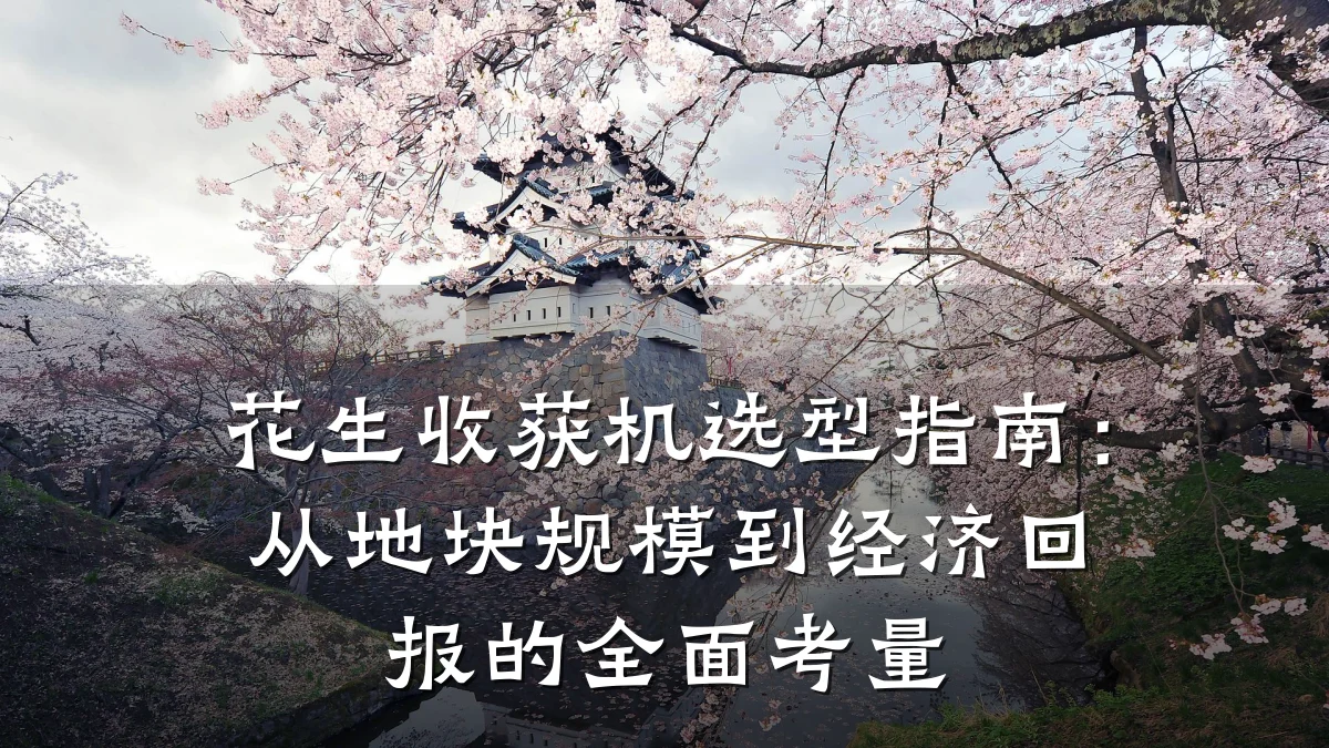 花生收获机选型指南:从地块规模到经济回报的全面考量
