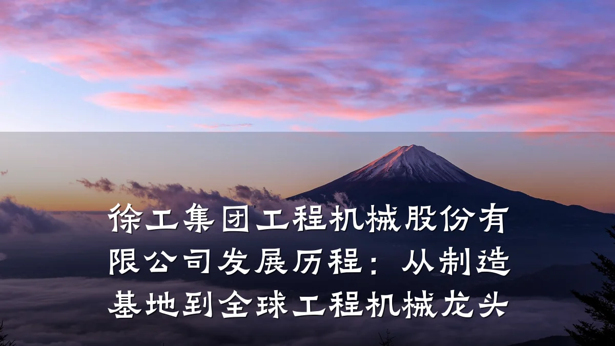 徐工集团工程机械股份有限公司发展历程:从制造基地到全球工程机械龙头