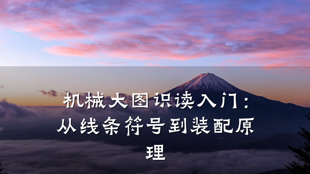 机械大图识读入门:从线条符号到装配原理
